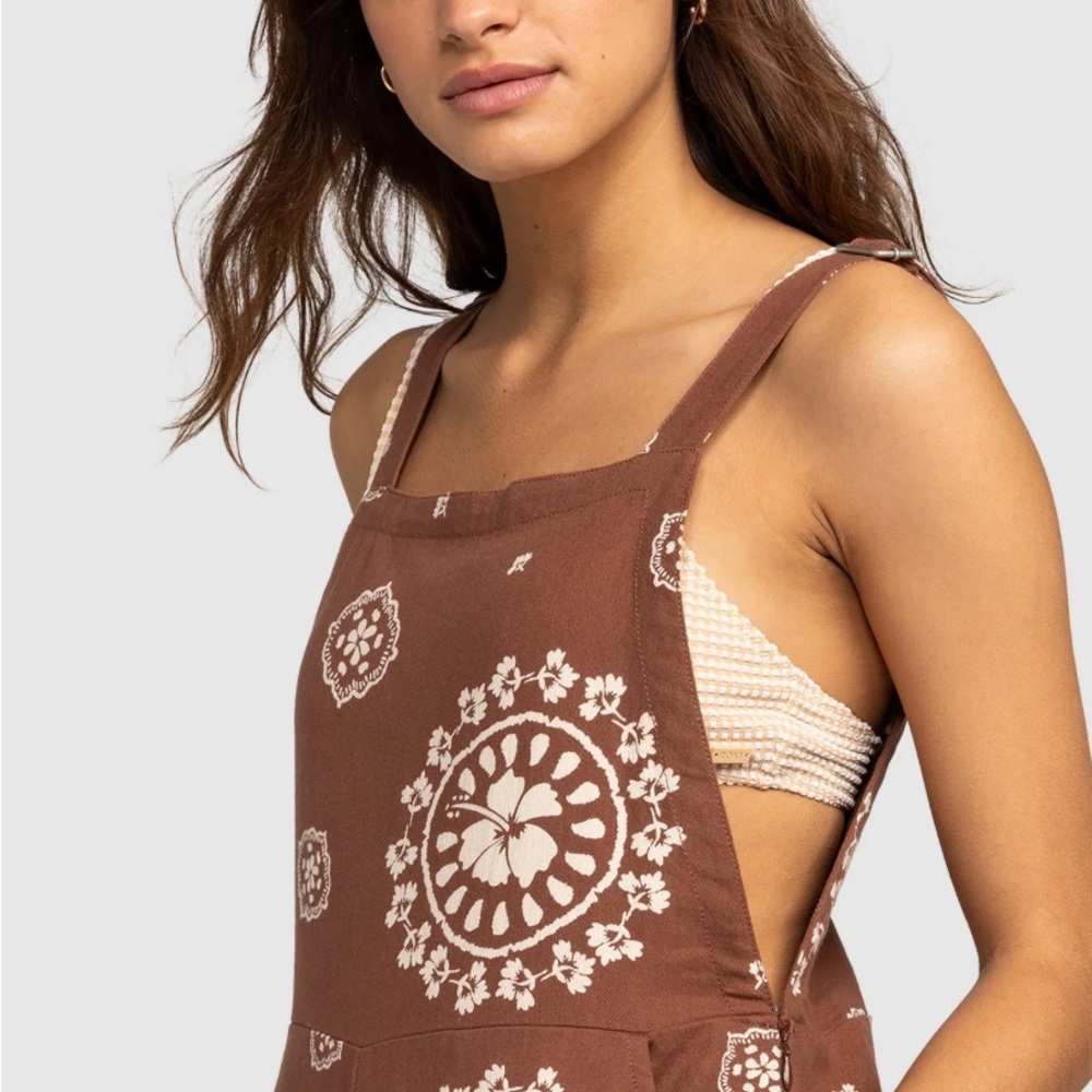 Brown Patterned Women's Jumpsuit from Roxy - Picture 2 of 4